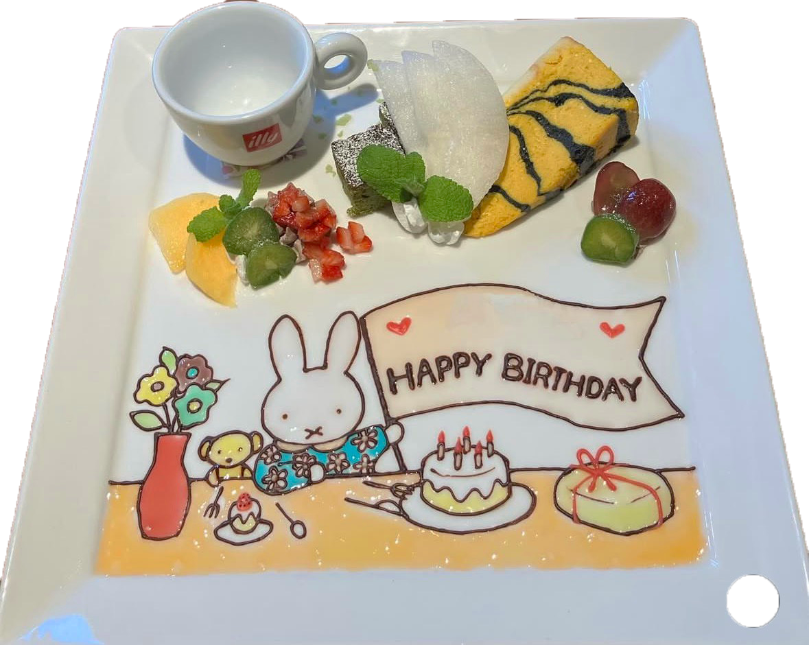 お誕生日向けのデザートプレート